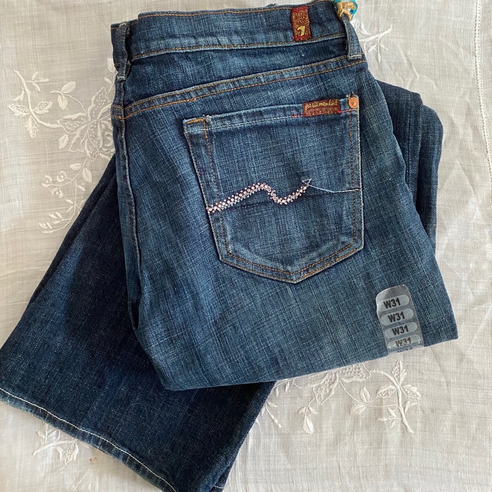 Seven for all Mankind Boot Cut low rise Jeans 31 Dark wash